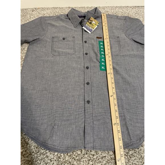 Orvis Men's Short Sleeve Tech Shirt Eclipse Stripe/Light Gray Size XL - Picture 7 of 8